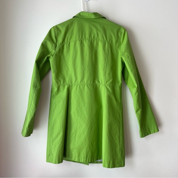 Eddie Bauer Women’s Button-Up Spring Coat – XS – Lime Green long jacket bright - Picture 11 of 11